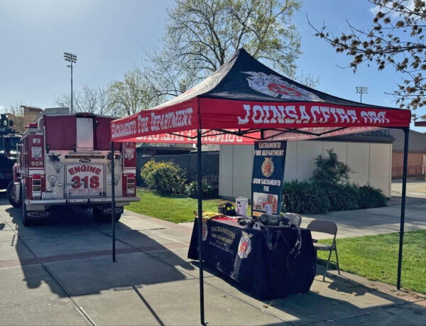 CUSTOM FIRST RESPONDER SACRAMENTO FD TENT