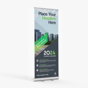 Retractable roll up banner