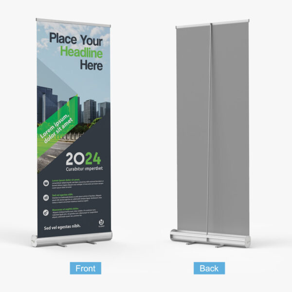 Custom retractable Rollup banner front and back