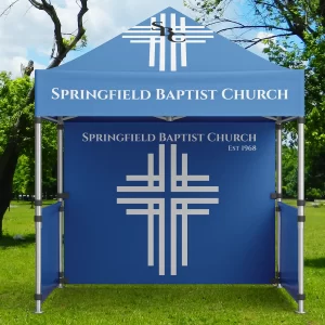 CUSTOM BAPTIST CHURCH CANOPY POP-UP TENT