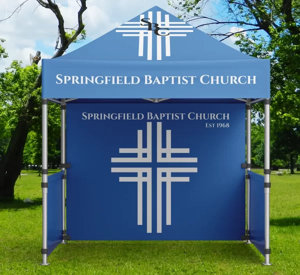 CUSTOM BAPTIST CHURCH CANOPY POP-UP TENT