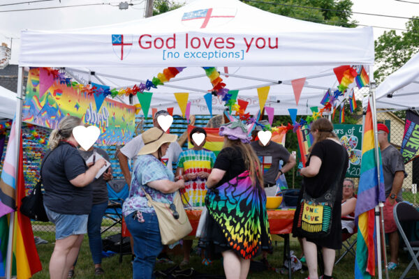 EPISCOPAL CHURCH TENT SAYING GOD LOVES YOU