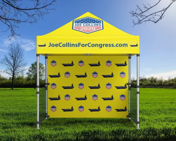 YELLOW TENT OF CONGRESSIONAL CANDIDATE