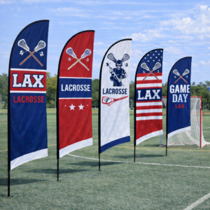 Custom Youth Lacrosse LAX Feather Flags